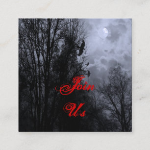 Halloween Sky and Ravens Invest Business Card Begleitkarte