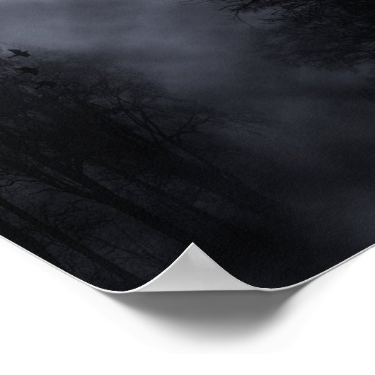 Halloween Sky mit Ravens Blue Mist Poster (Ecke)