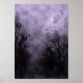 Halloween Sky mit Ravens Lila Mist Poster (Vorne)