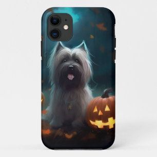 Halloween Skye Terrier mit Pumpkins Beängstigend Case-Mate iPhone Hülle