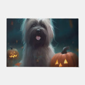 Halloween Skye Terrier mit Pumpkins Beängstigend Fußmatte (Vorderseite)
