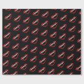 Halloween Slay mit mir Vampire Fangs Spooky Geschenkpapier (Flach)