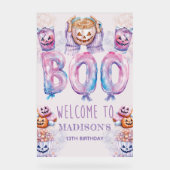 Halloween Sleepover Custom Welcome Sign Acrylschild (Vorderseite)