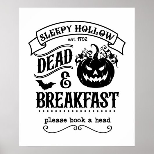 Halloween Sleepy Hollow Creepy Pumpkin Poster (Vorne)