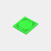 Halloween Slime Green & Black Magic Border Post-it Klebezettel (angewinkelt)