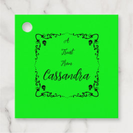 Halloween Slime Green Personalisiert Geschenkanhänger