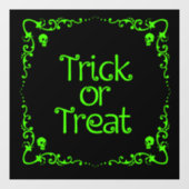 Halloween Slime Green Trick oder Treat Fensteraufkleber (Blatt)