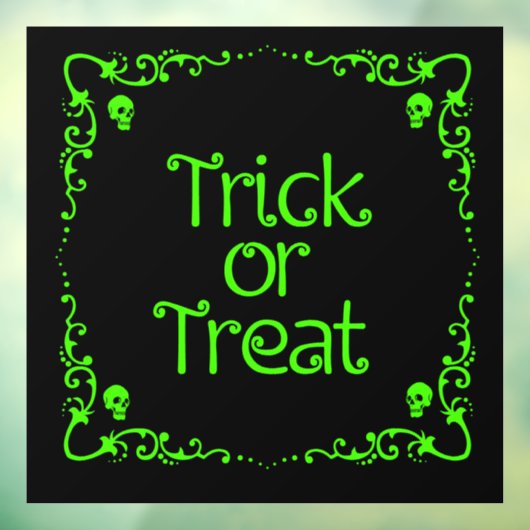 Halloween Slime Green Trick oder Treat Fensteraufkleber (Blatt 3)