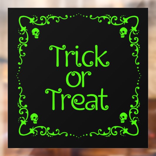 Halloween Slime Green Trick oder Treat Fensteraufkleber (Blatt 2)