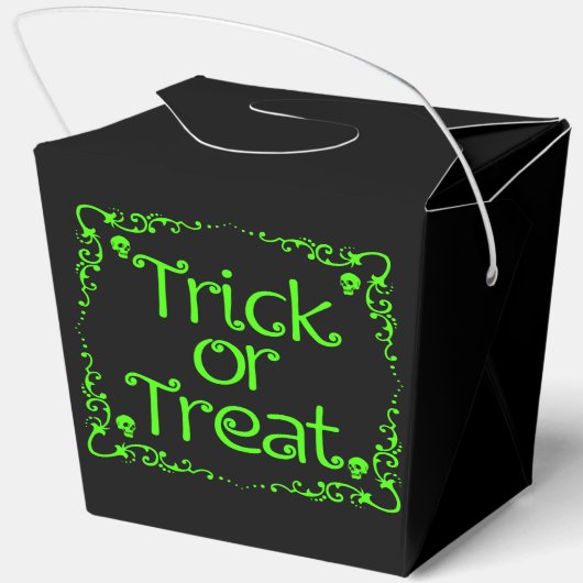 Halloween Slime Green Trick oder Treat Geschenkschachtel (Rückseite)