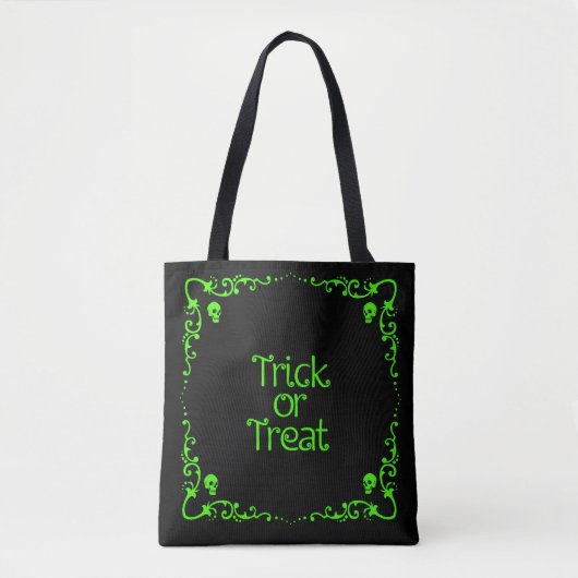Halloween Slime Green Trick or Treat Tasche (Vorderseite)