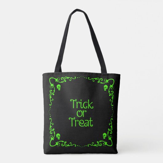 Halloween Slime Green Trick or Treat Tasche (Rückseite)