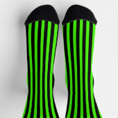 Halloween Slime Green und Black Strip Socken (Oben)