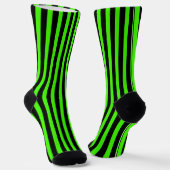 Halloween Slime Green und Black Strip Socken (Gewinkelt)