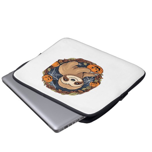 Halloween, Sloth, 31. Oktober, Erntedank Class Laptopschutzhülle (Vorne Knopf)