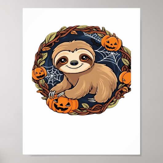 Halloween, Sloth, 31. Oktober, Erntedank Class Poster (Vorne)