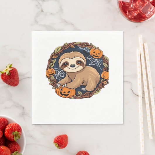 Halloween, Sloth, 31. Oktober, Erntedank Class Serviette (Beispiel)