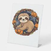 Halloween, Sloth, 31. Oktober, Erntedank Class Sockelschild (Vorderseite)
