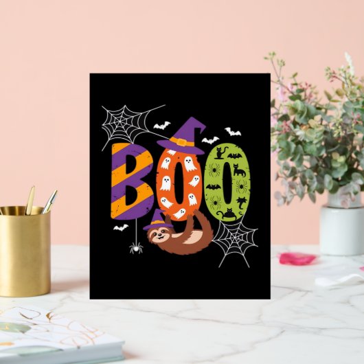 Halloween Sloth Boo Lazy Essential T - Shirt Acrylschild (Hochzeit)