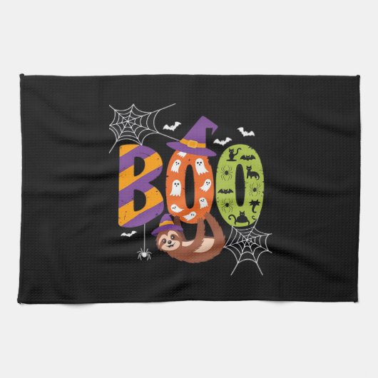 Halloween Sloth Boo Lazy Essential T - Shirt Geschirrtuch (Horizontal)