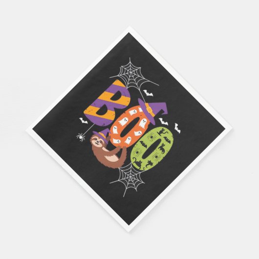 Halloween Sloth Boo Lazy Essential T - Shirt Serviette (Ecke)