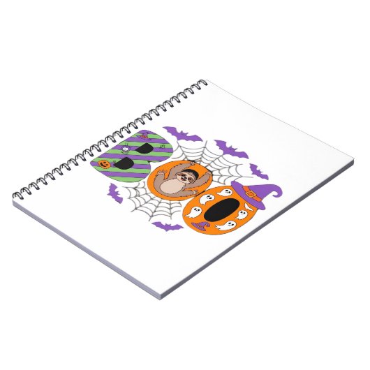 Halloween Sloth Cute Essential T-Shirt Notizblock (Linke Seite)