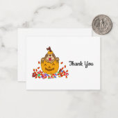 Halloween Sloth Danke, Karten (Vorderseite/Rückseite Beispiel)