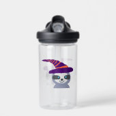 Halloween Sloth in Hexenhut Trinkflasche (Vorne)