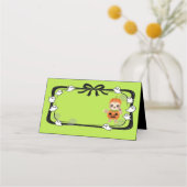 Halloween Sloth In Pumpkin Costume Place Card Platzkarte (Vorderseite)