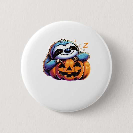 Halloween Sloth Lover Kostüm Essential T - Shirt Button (Vorderseite)