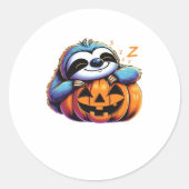 Halloween Sloth Lover Kostüm Essential T - Shirt Runder Aufkleber (Vorderseite)