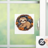 Halloween, Sloth, October 31st, Thanksgiving Class Fensteraufkleber (Zuhause)