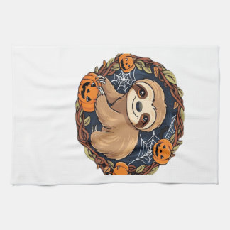 Halloween, Sloth, October 31st, Thanksgiving Class Geschirrtuch