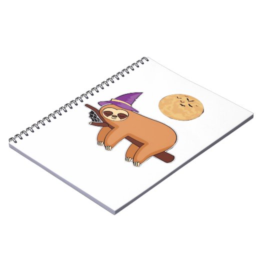 Halloween Sloth Premium T - Shirt Notizblock (Linke Seite)