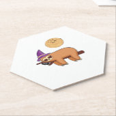 Halloween Sloth Premium T - Shirt Untersetzer (angewinkelt)