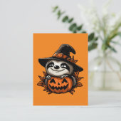 Halloween Sloth Pumpkin Festivity Postkarte (Stehend Vorderseite)