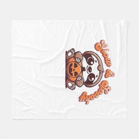 Halloween Sloth Slow und Spooky Niedlichen Sloth P Fleecedecke (Vorderseite (Horizontal))