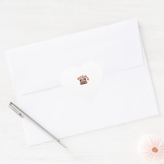 Halloween Sloth Slow und Spooky Niedlichen Sloth P Herz-Aufkleber (Umschlag)