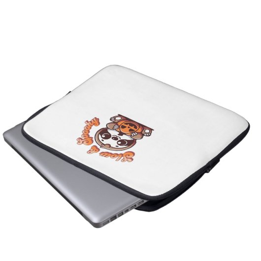 Halloween Sloth Slow und Spooky Niedlichen Sloth P Laptopschutzhülle (Vorne Knopf)