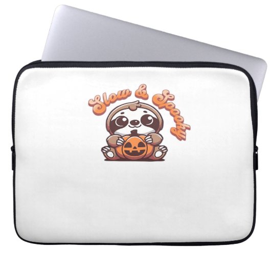 Halloween Sloth Slow und Spooky Niedlichen Sloth P Laptopschutzhülle (Vorderseite)