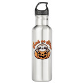 Halloween Sloth Trick oder Sleep Niedlich Sloth Pu Edelstahlflasche (Vorderseite)
