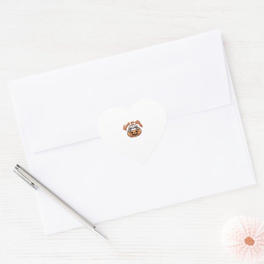 Halloween Sloth Trick oder Sleep Niedlich Sloth Pu Herz-Aufkleber (Umschlag)