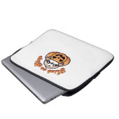 Halloween Sloth Trick oder Sleep Niedlich Sloth Pu Laptopschutzhülle (Vorne Knopf)