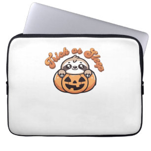 Halloween Sloth Trick oder Sleep Niedlich Sloth Pu Laptopschutzhülle
