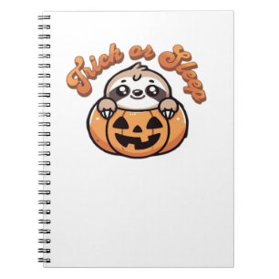 Halloween Sloth Trick oder Sleep Niedlich Sloth Pu Notizblock