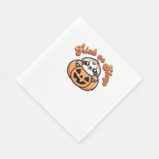 Halloween Sloth Trick oder Sleep Niedlich Sloth Pu Serviette (Ecke)