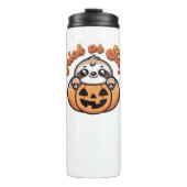 Halloween Sloth Trick oder Sleep Niedlich Sloth Pu Thermosbecher (Vorderseite)