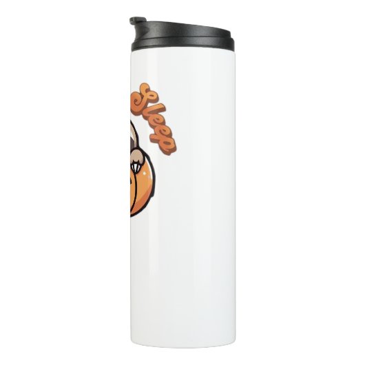 Halloween Sloth Trick oder Sleep Niedlich Sloth Pu Thermosbecher (Nach rechts gedreht)