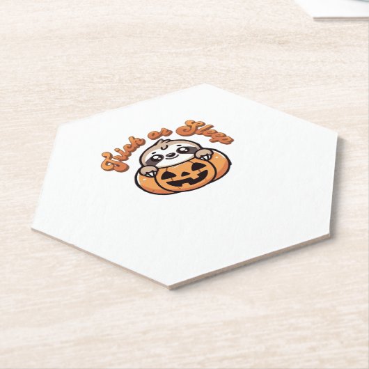 Halloween Sloth Trick oder Sleep Niedlich Sloth Pu Untersetzer (angewinkelt)