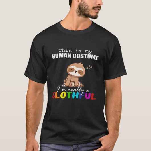 Halloween Slothful Design, das ist mein menschlich T-Shirt (Vorderseite)